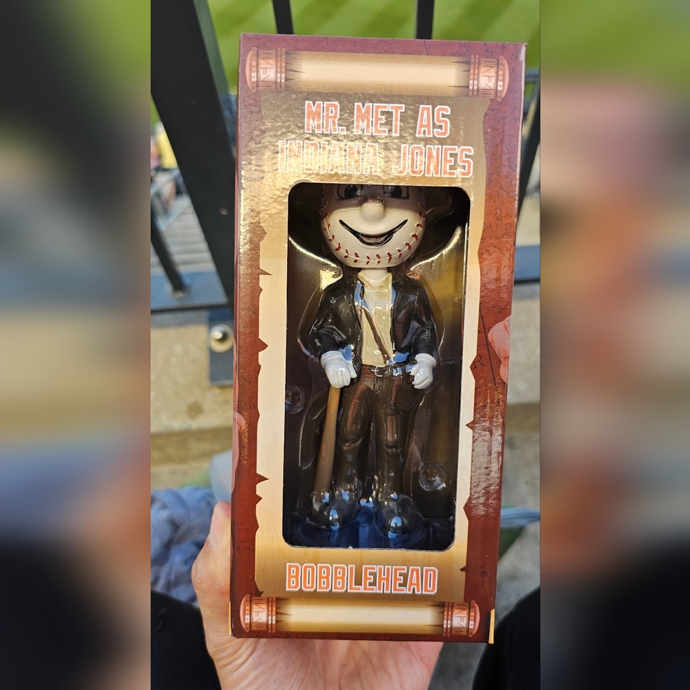 Mr Met Indiana Jones NY Mets SGA Bobblehead 6/27/2023 NIB